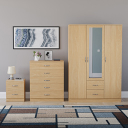 Vida Designs Riano Pine 3 Piece Bedroom Furniture Set - Wilko - thumbnail 3