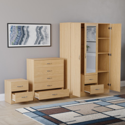 Vida Designs Riano Pine 3 Piece Bedroom Furniture Set - Wilko - thumbnail 5