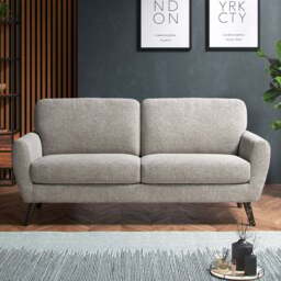 Matlock 3 Seater Linen Boucle Fabric Sofa - Cream - Wilko