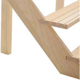 H&O Direct 4 Shelf Pine Wood Staircase Design Display Stand - Size: 40 x 39 x 32cm - Cream - Wilko - thumbnail 7