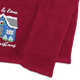 Noel Square Xmas I'll Be Home Red Hand Towel 2 Pack - Size: 66 x 41 x 1cm - Wilko - thumbnail 5