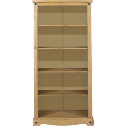 Core Products Corona 5 Shelf Antique Pine Tall Bookcase - Brown - Wilko - thumbnail 4