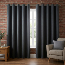 Linden Washable Blackout CurtainCharcoal229cm - My Home - Wilko - thumbnail 5