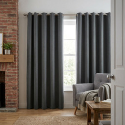 Linden Washable Blackout CurtainCharcoal229cm - My Home - Wilko - thumbnail 6