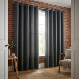 Linden Washable Blackout CurtainCharcoal229cm - My Home - Wilko - thumbnail 7
