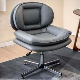 Costway Grey Double Padded Office Chair - Size: 62 x 59 x 40cm - Wilko - thumbnail 1