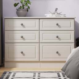 Crowndale Pembroke 6 Drawer Grey Ash Wide Chest of Drawers Ready Assembled - Wilko - thumbnail 1
