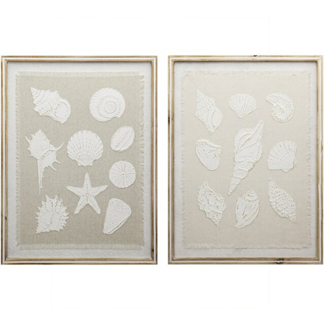 Embossed Seashell Framed Wall Art - Wilko - image 1