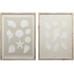Embossed Seashell Framed Wall Art - Wilko - thumbnail 1