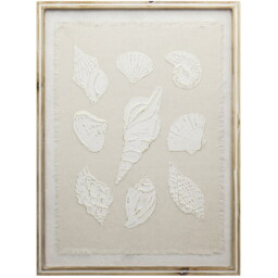 Embossed Seashell Framed Wall Art - Wilko - thumbnail 3