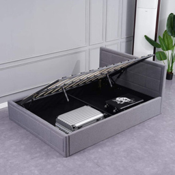 Portland Kosy Koala Double Grey Wooden Ottoman Bed - Size: Small Double - Wilko - thumbnail 7