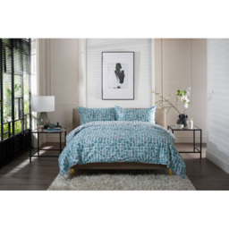 The Lyndon Company Tulle Double Duck Egg Reversible Duvet Set - Blue - Wilko - thumbnail 4
