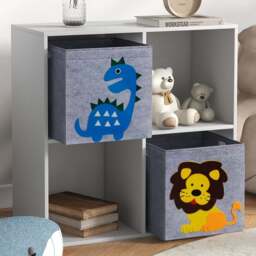 Tommy Toys 2 Fabric Drawer 2 Shelf White Toy Organiser - Wilko - thumbnail 1