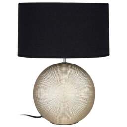 Premier Housewares Round Whisper Table Lamp - Size: 32 x 18 x 41cm - Gold - Wilko
