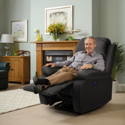 Comfy Living Black PU Leather Electric Recliner Chair - Size: Single - Wilko - thumbnail 7
