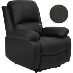 Comfy Living Black PU Leather Electric Recliner Chair - Size: Single - Wilko - thumbnail 5