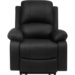 Comfy Living Black PU Leather Electric Recliner Chair - Size: Single - Wilko - thumbnail 4