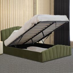 Lottie Ottoman Bed - Green/Double - Wilko - thumbnail 6