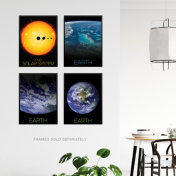 Artery8 NASA Solar System Images from Space Blue Marble Wall Art Print 30 x 41cm 4 Pack - Size: 40.5 x 30.5 x 0.3cm - Multi - Wilko - thumbnail 4