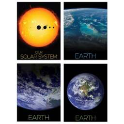 Artery8 NASA Solar System Images from Space Blue Marble Wall Art Print 30 x 41cm 4 Pack - Size: 40.5 x 30.5 x 0.3cm - Multi - Wilko - thumbnail 1