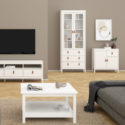 Florence Barcelona 2 Door 3 Drawer White Display Cabinet - Size: 32 x 77 x 199cm - Wilko - thumbnail 7