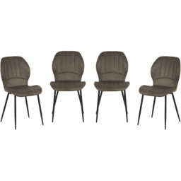 Indoor Living Colorado 4 Seater Grey Jaydn Leather Dining Table Set - Wilko - thumbnail 4