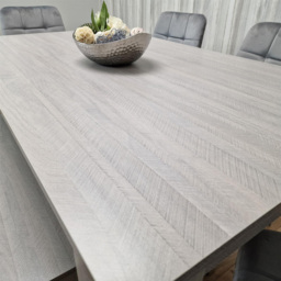 Portland 6 Seater Velvet Dining Bench Set Grey - Wilko - thumbnail 3