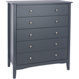 Core Products Como 5 Drawer Midnight Blue Chest of Drawers - Wilko - thumbnail 5