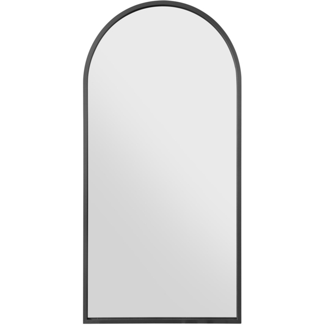 MirrorOutlet The Arcus Black Framed Arched Garden Wall Mirror 160 x 80cm - Size: 160 x 80 x 3cm - Wilko - image 1
