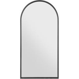 MirrorOutlet The Arcus Black Framed Arched Garden Wall Mirror 160 x 80cm - Size: 160 x 80 x 3cm - Wilko - thumbnail 1