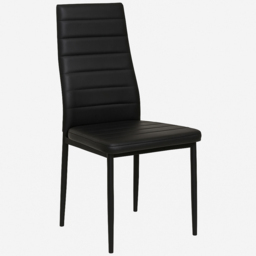 Kosy Koala 4 Seater Faux Leather Dining Set Oak Effect and Black - Multi - Portland - Wilko - thumbnail 3