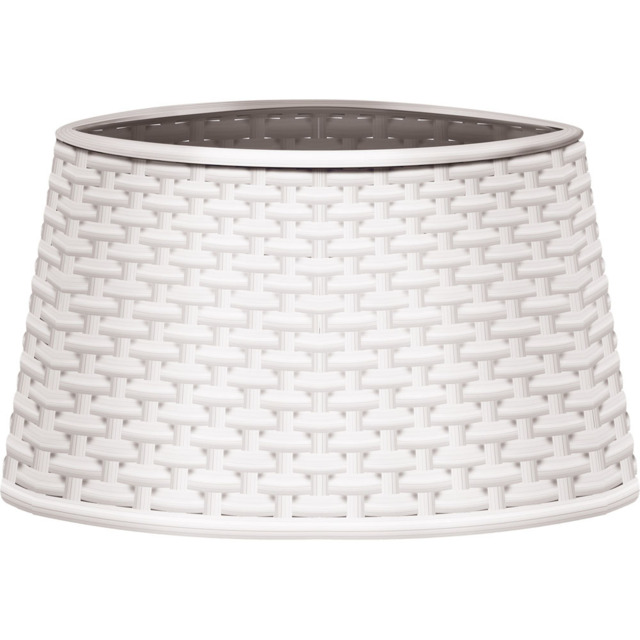 St Helens White Rattan Style Tree Skirt - Size: 61cm - Wilko - image 1