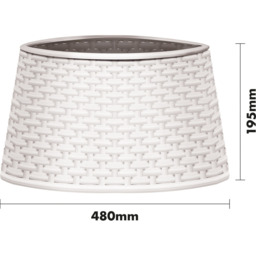 St Helens White Rattan Style Tree Skirt - Size: 61cm - Wilko - thumbnail 5