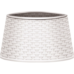 St Helens White Rattan Style Tree Skirt - Size: 61cm - Wilko - thumbnail 1