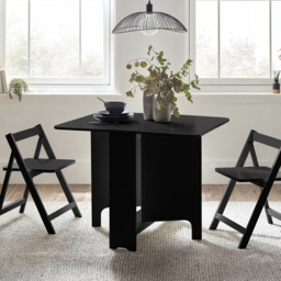 Julian Bowen Gatan 2 Seater Black Small Gateleg Table Set - Wilko - thumbnail 1