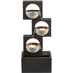 Garden Gear Serenity Modern Granite Cascading Bowls Water Feature - Size: 78 x 33 x 21cm - Grey - Wilko - thumbnail 4