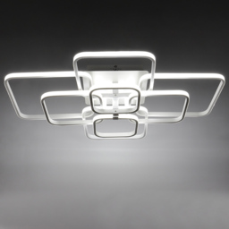 Living and Home White 8 Light Modern Style Round Ceiling Light - Size: 10 x 93 x 70cm - Wilko - thumbnail 7