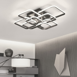 Living and Home White 8 Light Modern Style Round Ceiling Light - Size: 10 x 93 x 70cm - Wilko - thumbnail 3