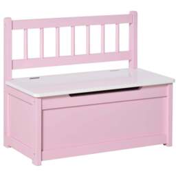 Playful Haven Pink Kids Storage Bench - Size: 60 x 30 x 50cm - Wilko - thumbnail 3