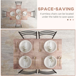Portland 4 Seater Dining Set Brown - Wilko - thumbnail 6