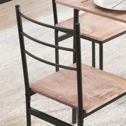 Portland 4 Seater Dining Set Brown - Wilko - thumbnail 4