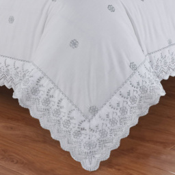 Serene Gabrielle Double Floral Duvet Cover Set - Silver - Wilko - thumbnail 4