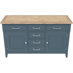 Baumhaus Signature 2 Door 6 Drawer Blue Large Sideboard - Wilko - thumbnail 4