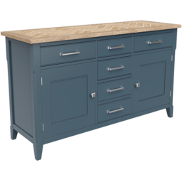 Baumhaus Signature 2 Door 6 Drawer Blue Large Sideboard - Wilko - thumbnail 3