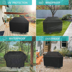 Furniture One Waterproof Barbecue Grill Cover 147 x 112 x 60cm - Black - Wilko - thumbnail 3