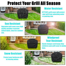 Furniture One Waterproof Barbecue Grill Cover 147 x 112 x 60cm - Black - Wilko - thumbnail 7
