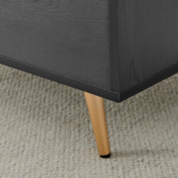 Furniturebox Ivata 2 Drawer 2 Shelf Black and Copper Effect Coffee Table - Size: 97 x 60 x 97cm - Wilko - thumbnail 4