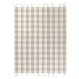 Yard Chesil Cream Check Tasselled Cotton Throw - Wilko - thumbnail 3