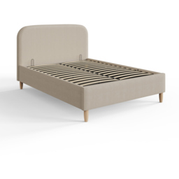 GFW Florence Boucle Double Natural Stone Brown Ottoman Bed - Wilko - thumbnail 4