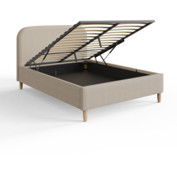 GFW Florence Boucle Double Natural Stone Brown Ottoman Bed - Wilko - thumbnail 5